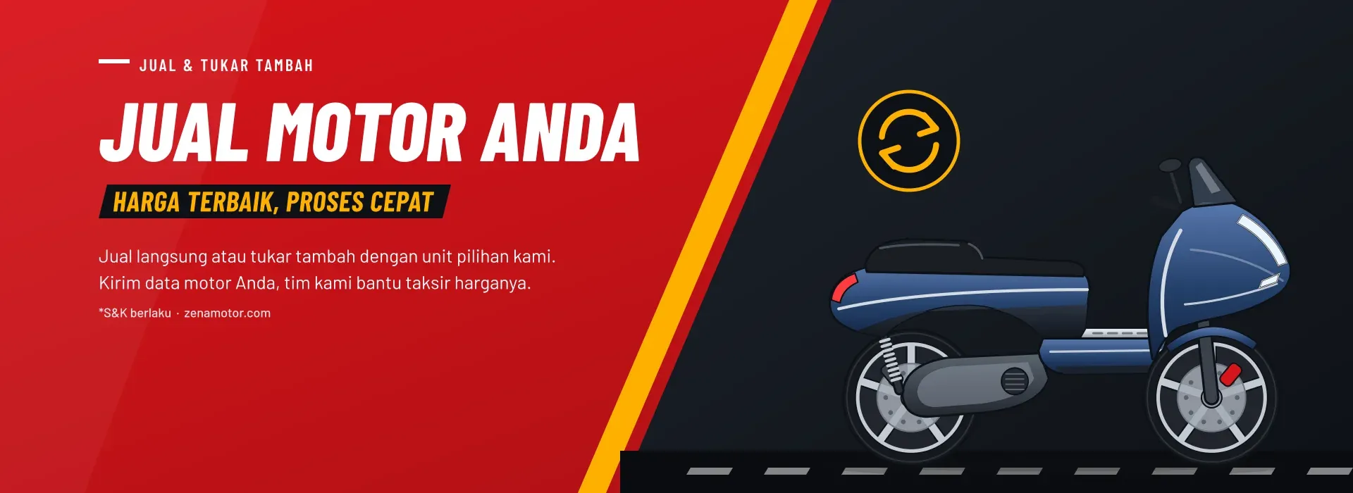 Jual motor Anda di MOSKAS MOTOR – harga terbaik, proses cepat. Bisa jual langsung atau tukar tambah. S&K berlaku.